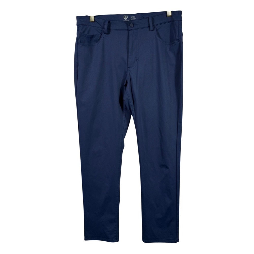Graham Luxe Emerson Mens Golf Pants Navy Blue 32x30 Performance Stretch‎ Caaual
